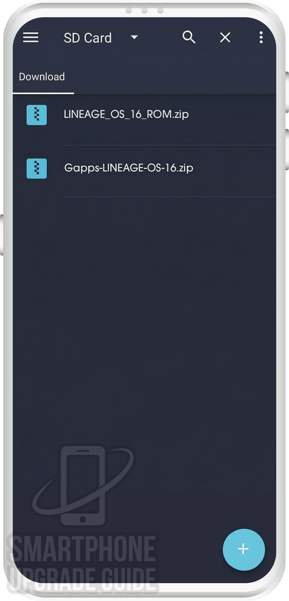 Transfer Android 14 AOSP ROM and GApps zip files to Redmi Note 10 Pro internal storage via USB