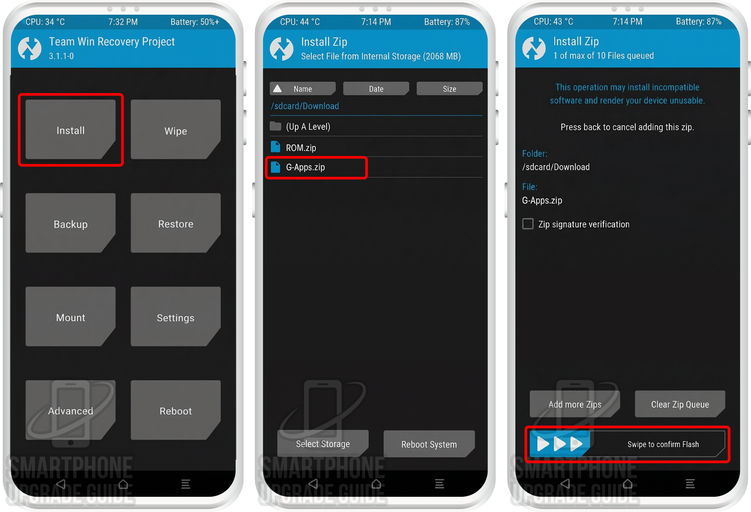 Flash GApps package via TWRP immediately after Android 14 ROM on Redmi Note 10 Pro