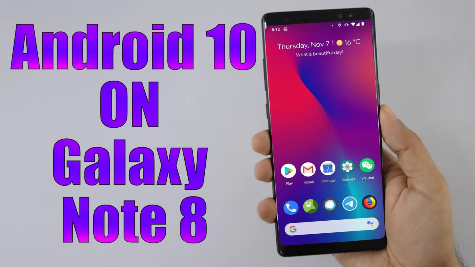 note 8 android 10 xda