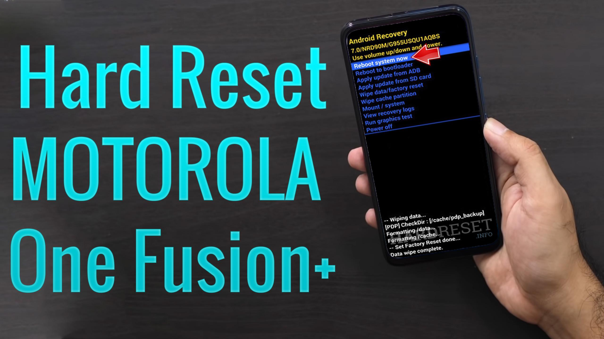 Hard Reset MOTOROLA One Fusion+  Factory Reset Remove Pattern