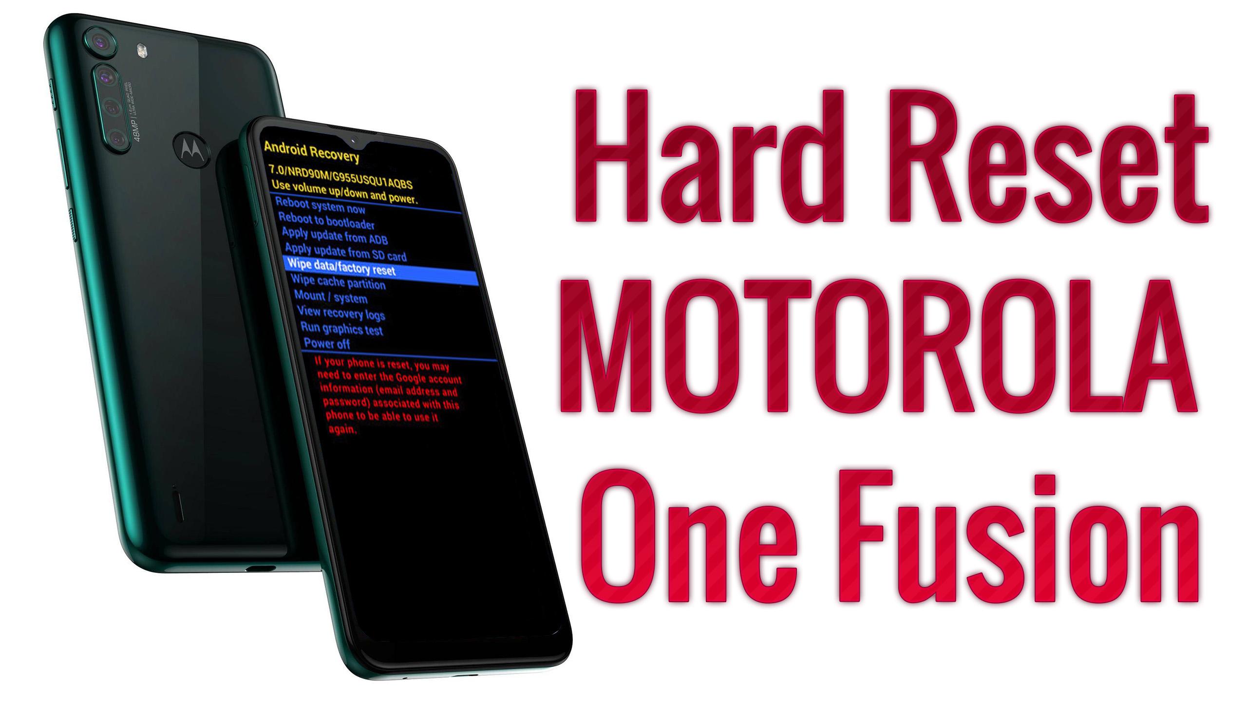Hard Reset Motorola One Fusion  Factory Reset Remove Pattern/Lock