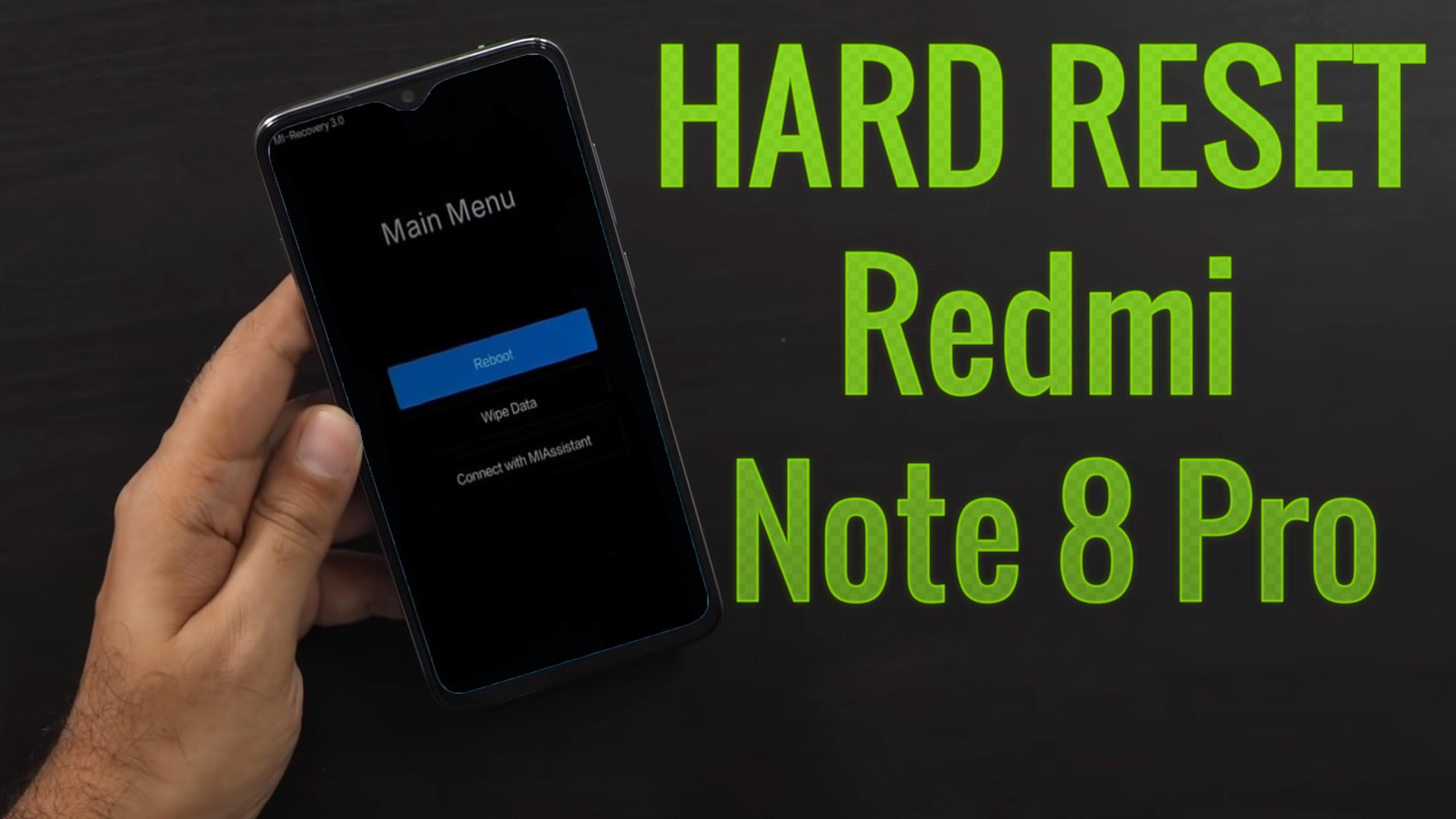 redmi note 8 pro factory reset password