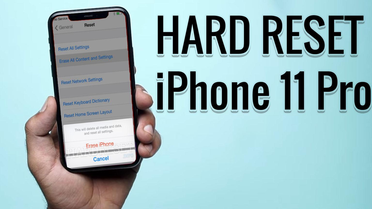 Hard Reset iPhone 11 Pro Factory Reset Remove Pattern/Lock/Password