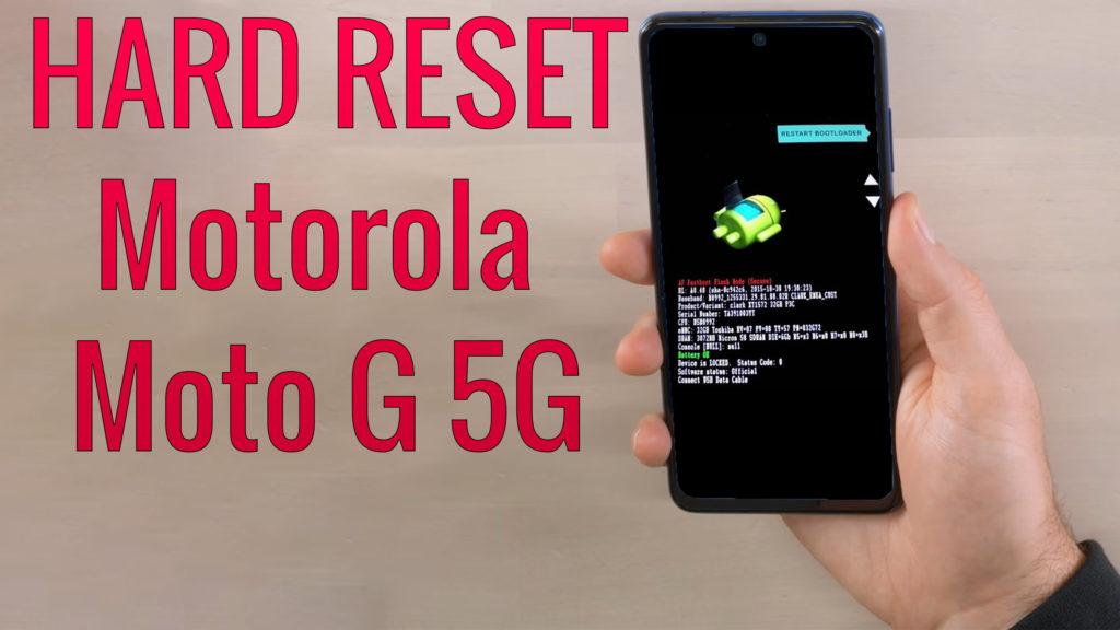 Hard Reset Motorola Moto G 5G Factory Reset Remove Pattern/Lock