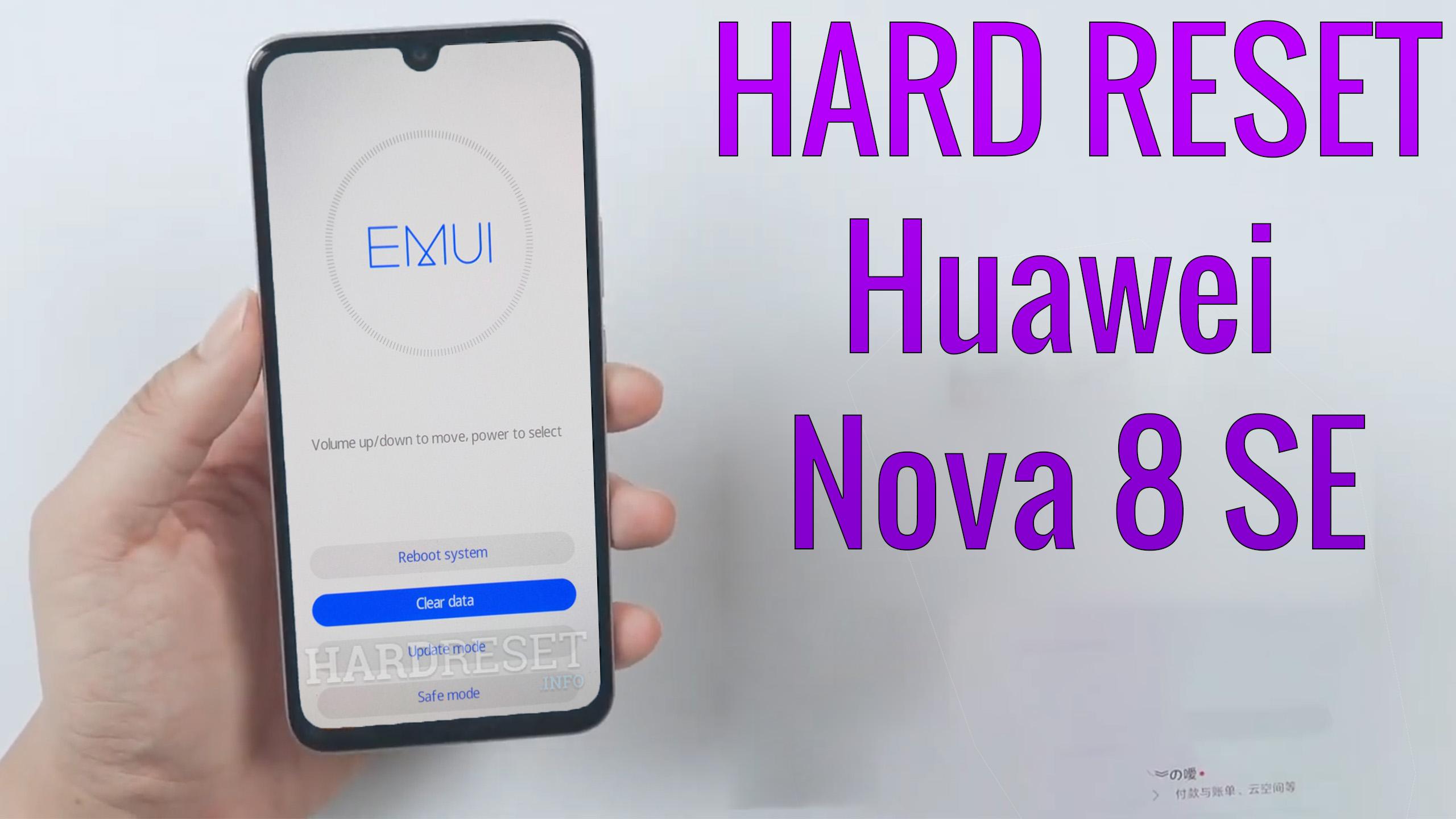 Hard Reset Huawei Nova 8 SE Factory Reset Remove Pattern Lock 