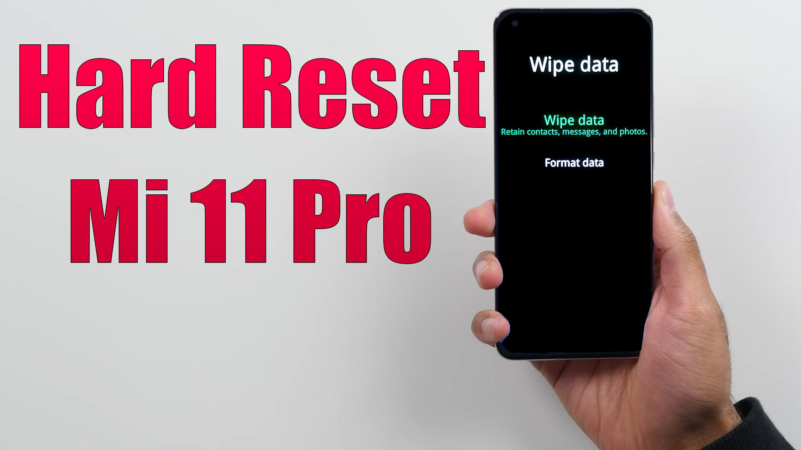 Reset min. Hard reset mi 11t.