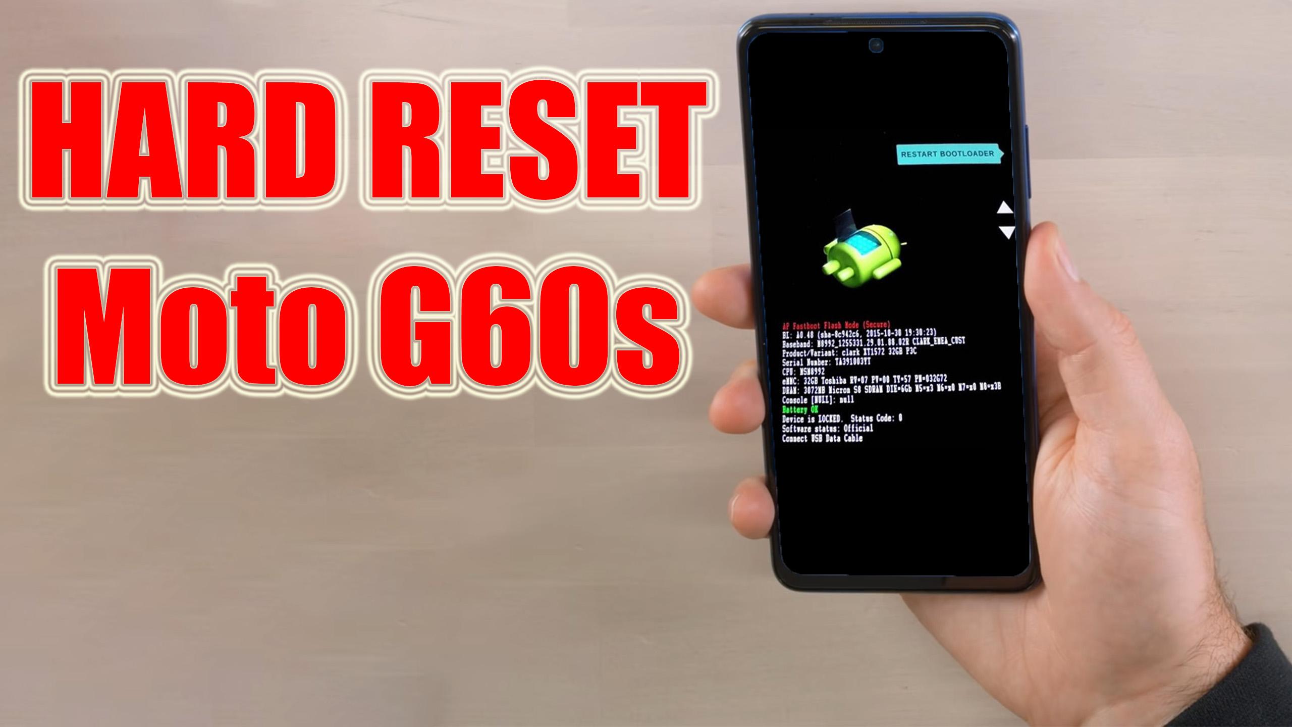 Moto g pure factory reset without password