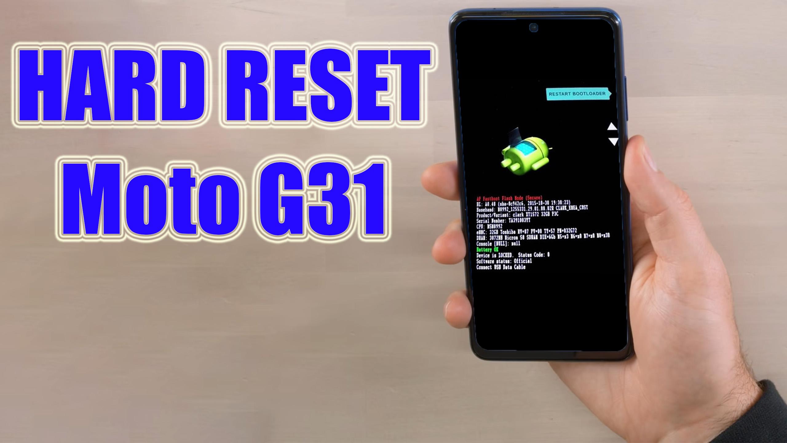 Moto g pure factory reset without password