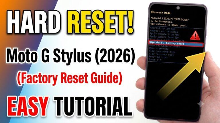 Hard Reset Moto G Stylus (2026) | Factory Reset Remove Pattern/Lock ...